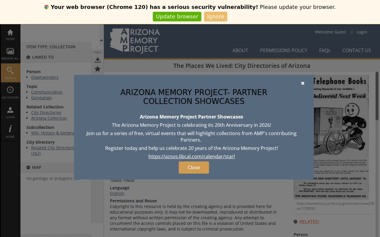 Queen Creek previous residents research in The Places We Lived collection